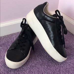 Flatform Snakeskin Sneakers